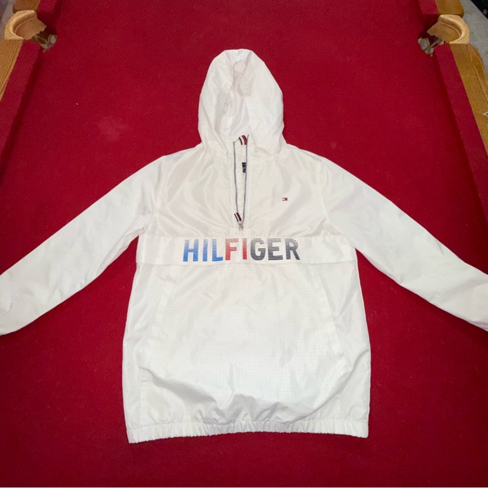 Tommy Hilfiger White Windbreaker Jacket